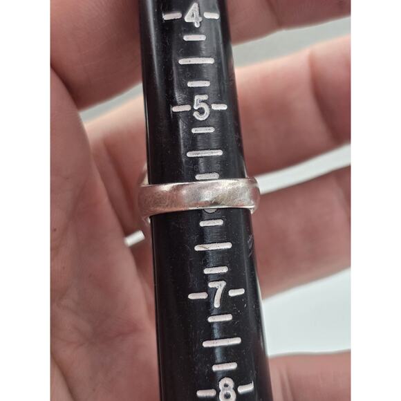 MODERNIST ROBERT LEE MORRIS STERLING SILVER 925 OVAL CRYSTAL RING SIZE 7 - Picture 3 of 8